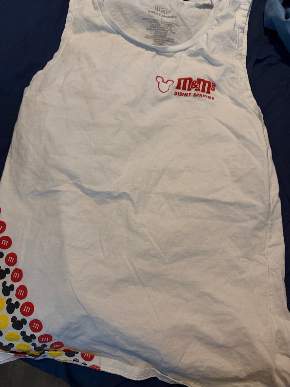 M&M's Disney Springs White Tank Top